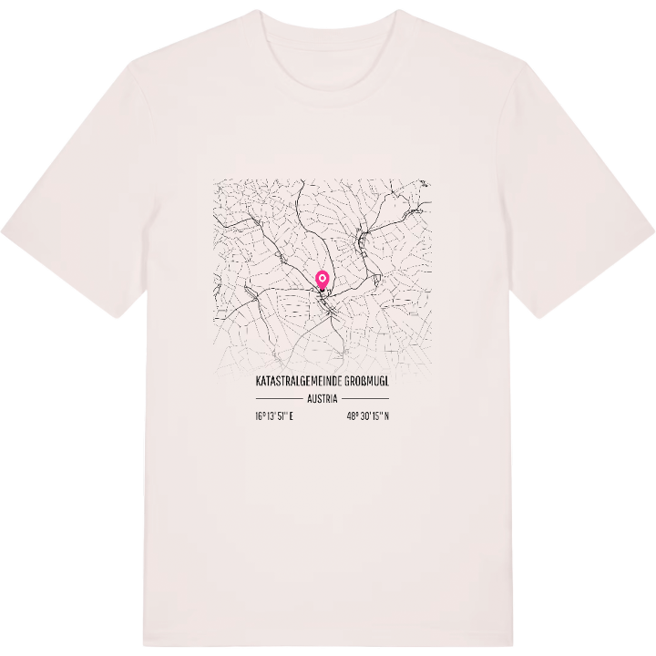 Katastralgemeinde Großmugl karta t-shirt – t-shirt från PinShirt