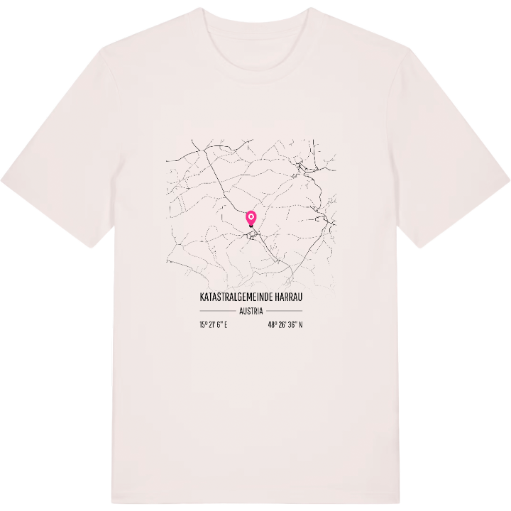 Katastralgemeinde Harrau karta t-shirt – t-shirt från PinShirt