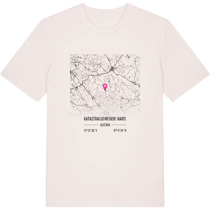 Katastralgemeinde Hartl karta t-shirt – t-shirt från PinShirt
