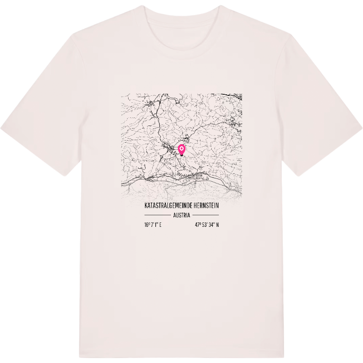 Katastralgemeinde Hernstein karta t-shirt – t-shirt från PinShirt