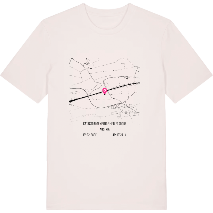 Katastralgemeinde Hetzersdorf karta t-shirt – t-shirt från PinShirt