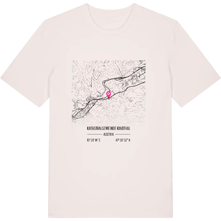 Katastralgemeinde Kindthal karta t-shirt – t-shirt från PinShirt