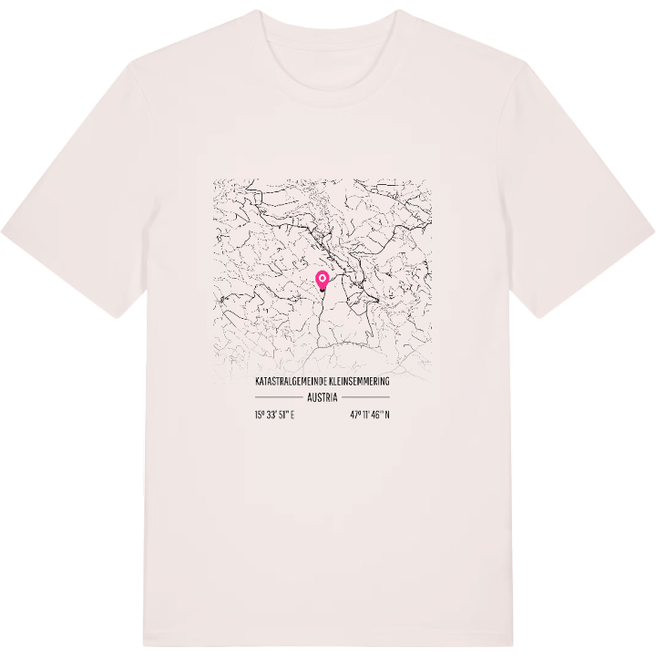 Katastralgemeinde Kleinsemmering karta t-shirt – t-shirt från PinShirt