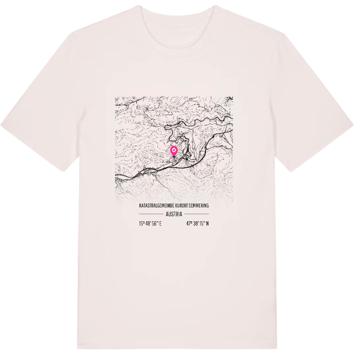 Katastralgemeinde Kurort Semmering karta t-shirt – t-shirt från PinShirt