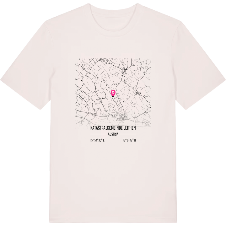 Katastralgemeinde Leithen karta t-shirt – t-shirt från PinShirt