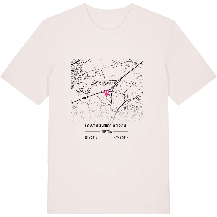 Katastralgemeinde Loipersbach karta t-shirt – t-shirt från PinShirt
