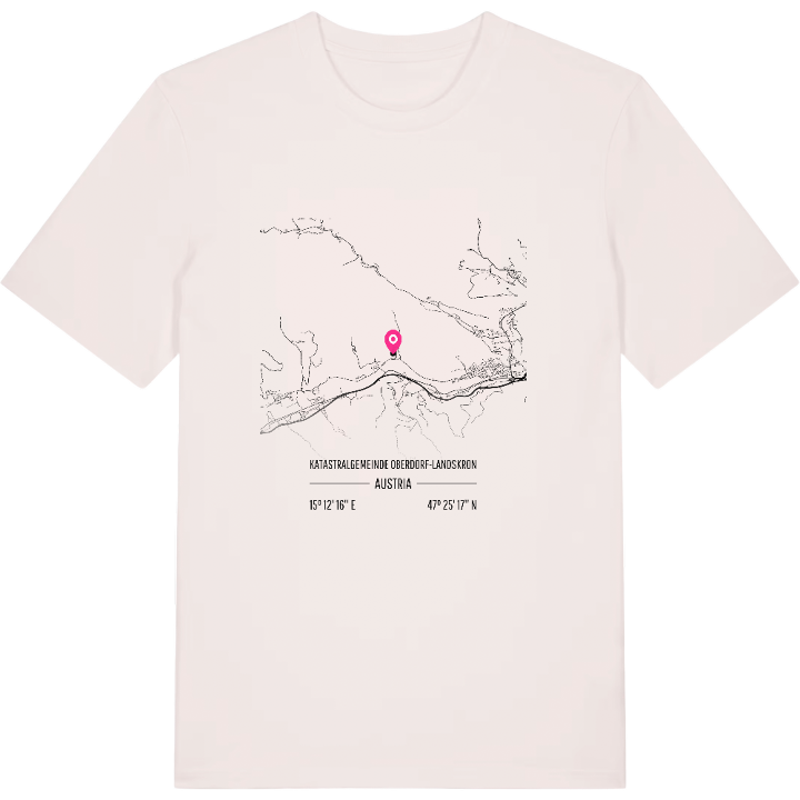 Katastralgemeinde Oberdorf-Landskron karta t-shirt – t-shirt från PinShirt