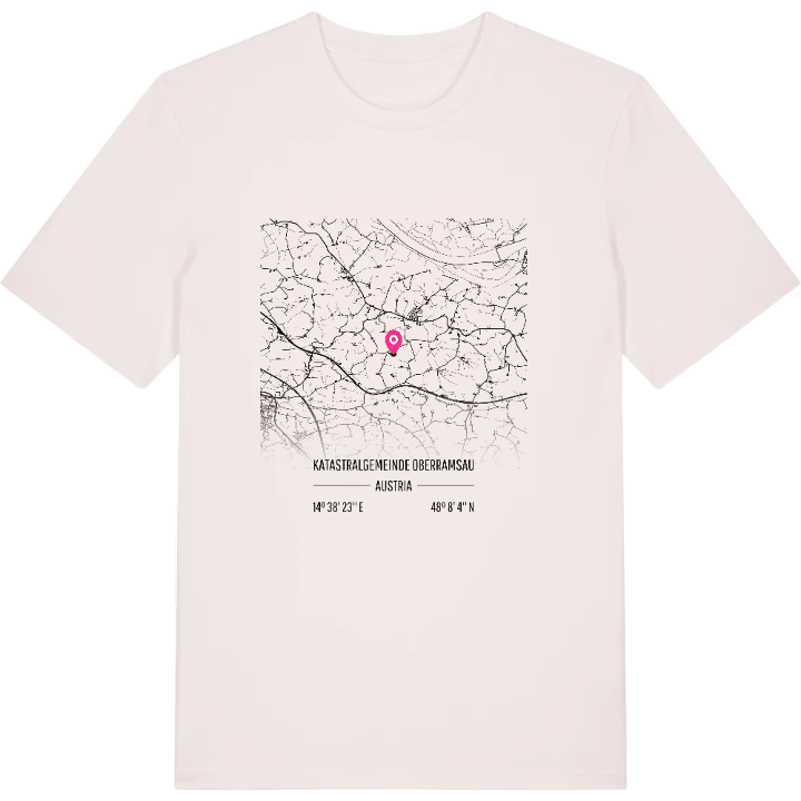 Katastralgemeinde Oberramsau karta t-shirt – t-shirt från PinShirt