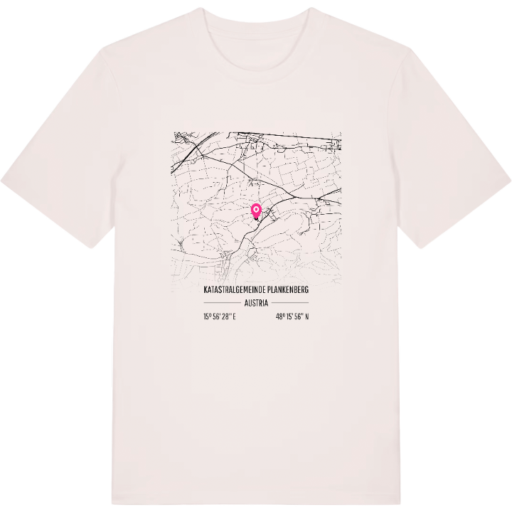 Katastralgemeinde Plankenberg karta t-shirt – t-shirt från PinShirt