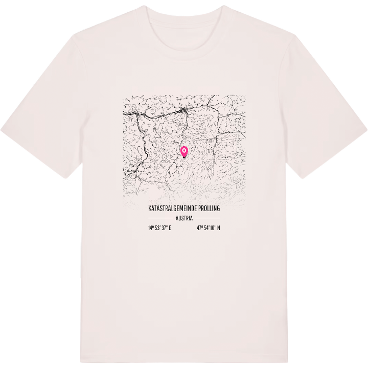 Katastralgemeinde Prolling karta t-shirt – t-shirt från PinShirt