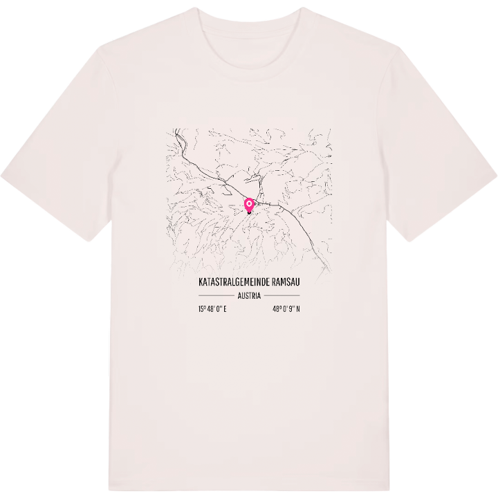 Katastralgemeinde Ramsau karta t-shirt – t-shirt från PinShirt