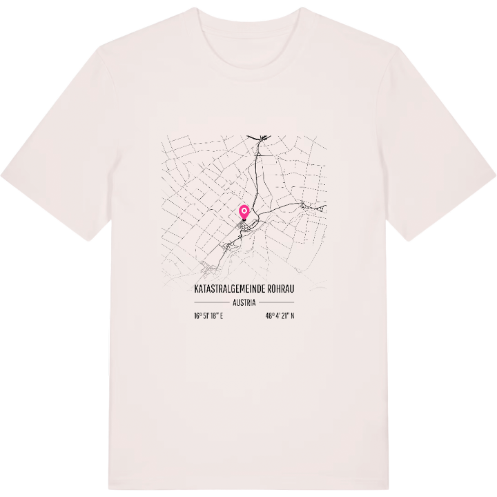 Katastralgemeinde Rohrau karta t-shirt – t-shirt från PinShirt