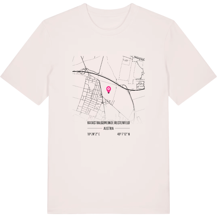 Katastralgemeinde Rustenfeld karta t-shirt – t-shirt från PinShirt
