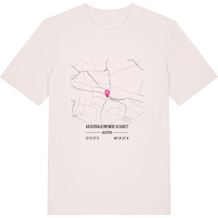Katastralgemeinde Schaditz karta t-shirt – t-shirt från PinShirt