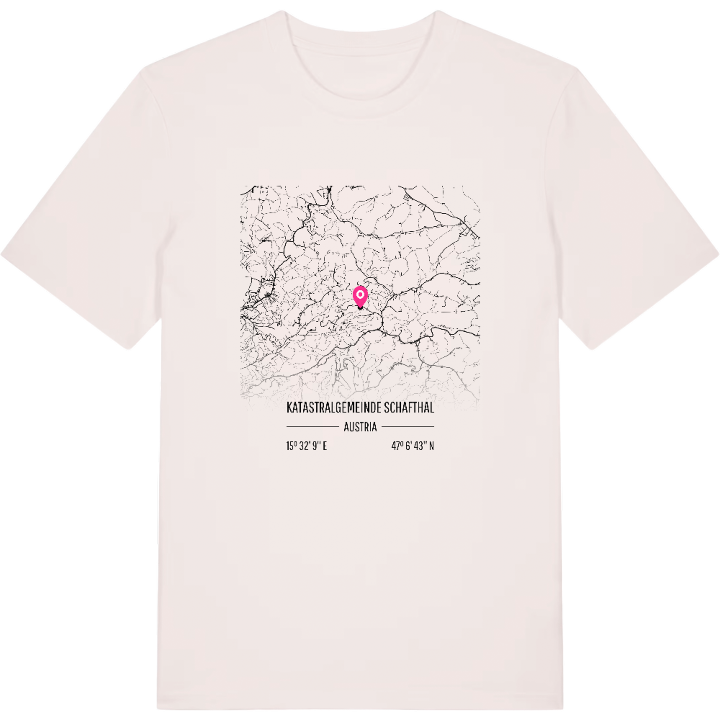 Katastralgemeinde Schafthal karta t-shirt – t-shirt från PinShirt