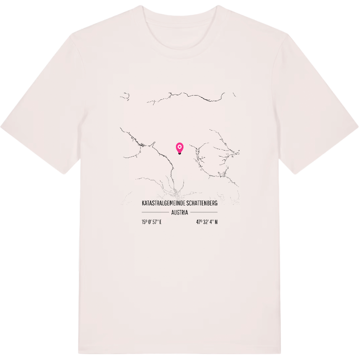 Katastralgemeinde Schattenberg karta t-shirt – t-shirt från PinShirt