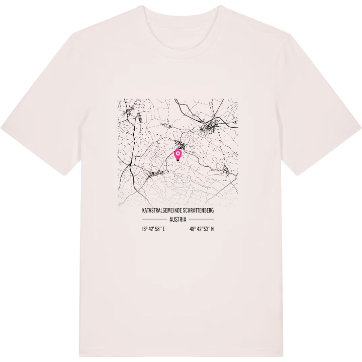 Katastralgemeinde Schrattenberg karta t-shirt – t-shirt från PinShirt