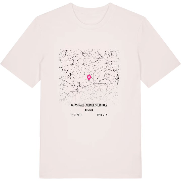 Katastralgemeinde Steinholz karta t-shirt – t-shirt från PinShirt