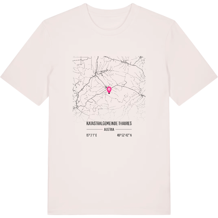 Katastralgemeinde Thaures karta t-shirt – t-shirt från PinShirt
