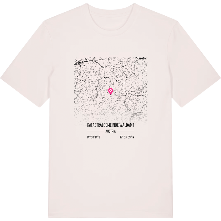 Katastralgemeinde Waldamt karta t-shirt – t-shirt från PinShirt