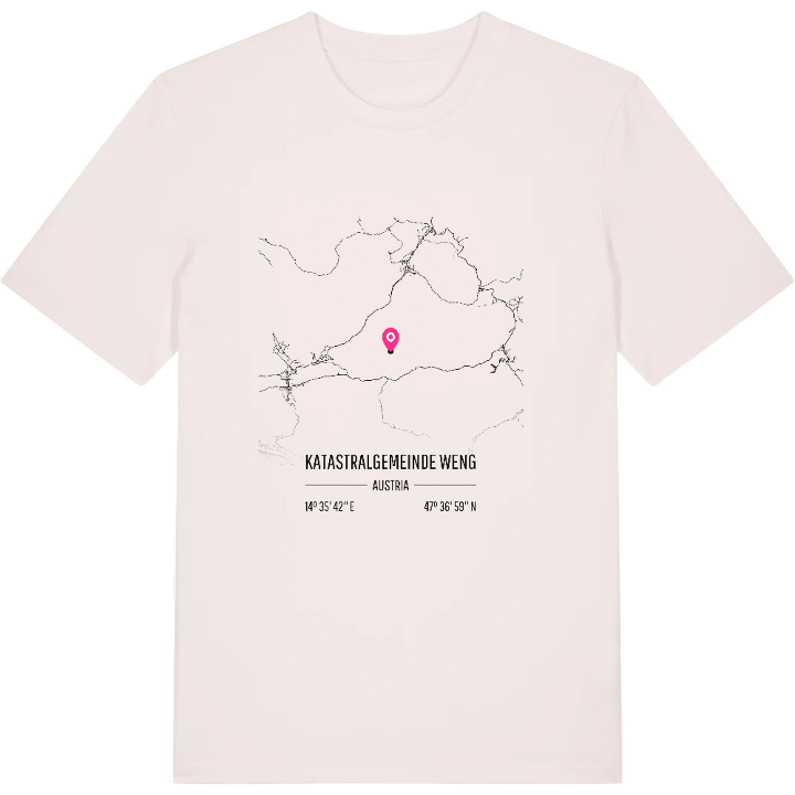 Katastralgemeinde Weng karta t-shirt – t-shirt från PinShirt
