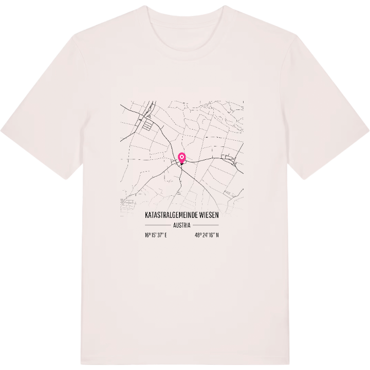 Katastralgemeinde Wiesen karta t-shirt – t-shirt från PinShirt