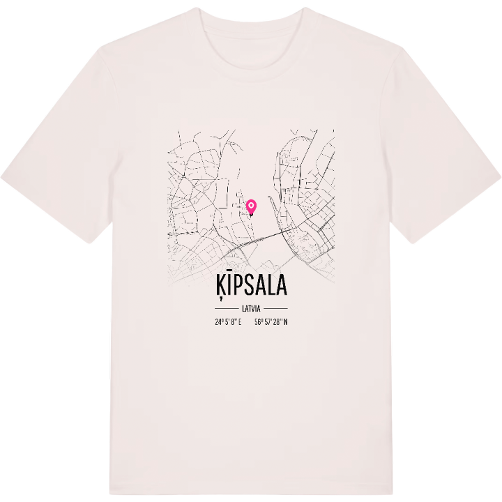 Ķīpsala karta t-shirt – t-shirt från PinShirt