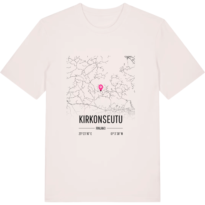 Kirkonseutu karta t-shirt – t-shirt från PinShirt