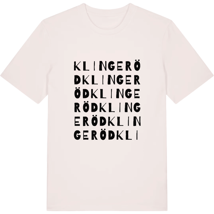 Klingeröd ordlek t-shirt – t-shirt från PinShirt