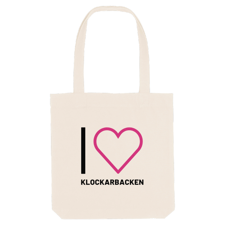 Jag älskar Klockarbacken tygkasse stort tryck – tygkasse från PinShirt