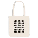 Koderöd ordlek tygkasse