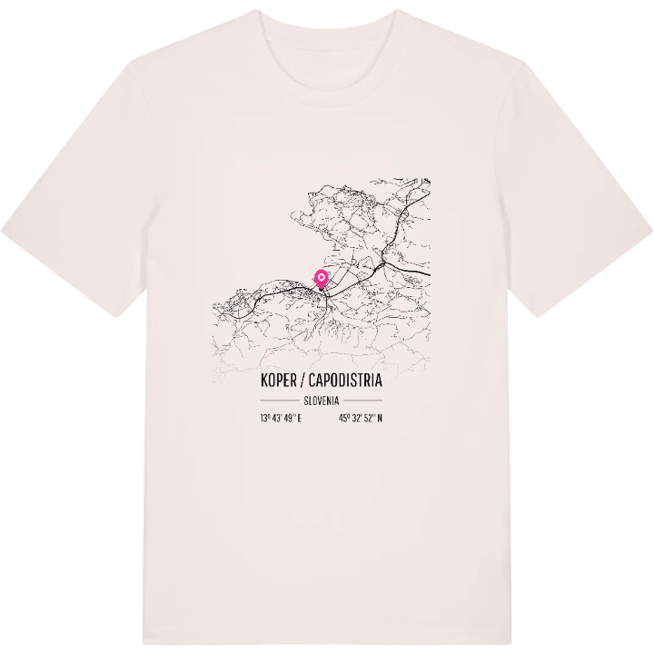 Koper / Capodistria karta t-shirt – t-shirt från PinShirt