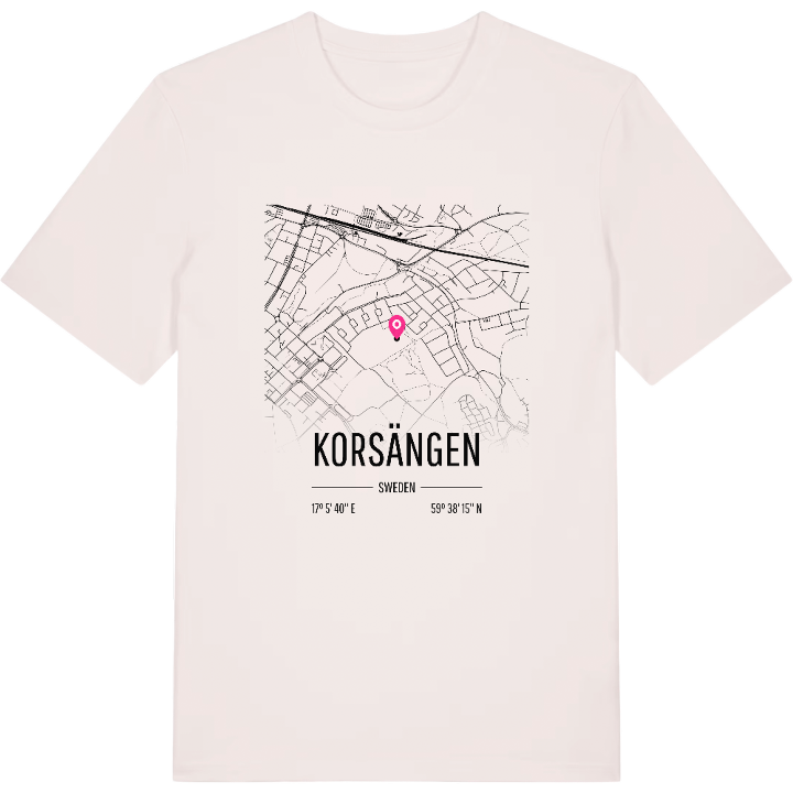 Korsängen karta t-shirt – t-shirt från PinShirt