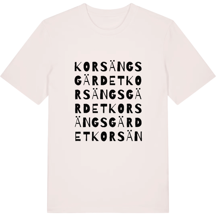 Korsängsgärdet ordlek t-shirt – t-shirt från PinShirt