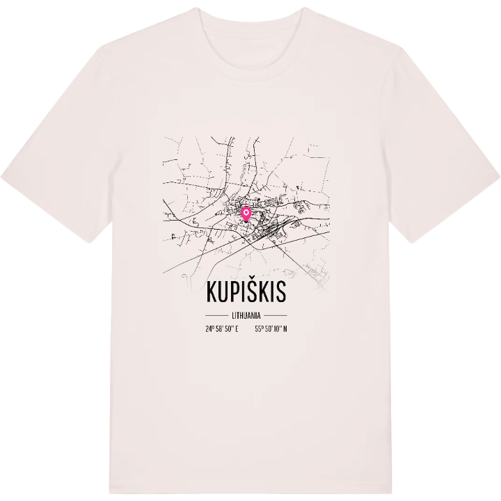 Kupiškis karta t-shirt – t-shirt från PinShirt