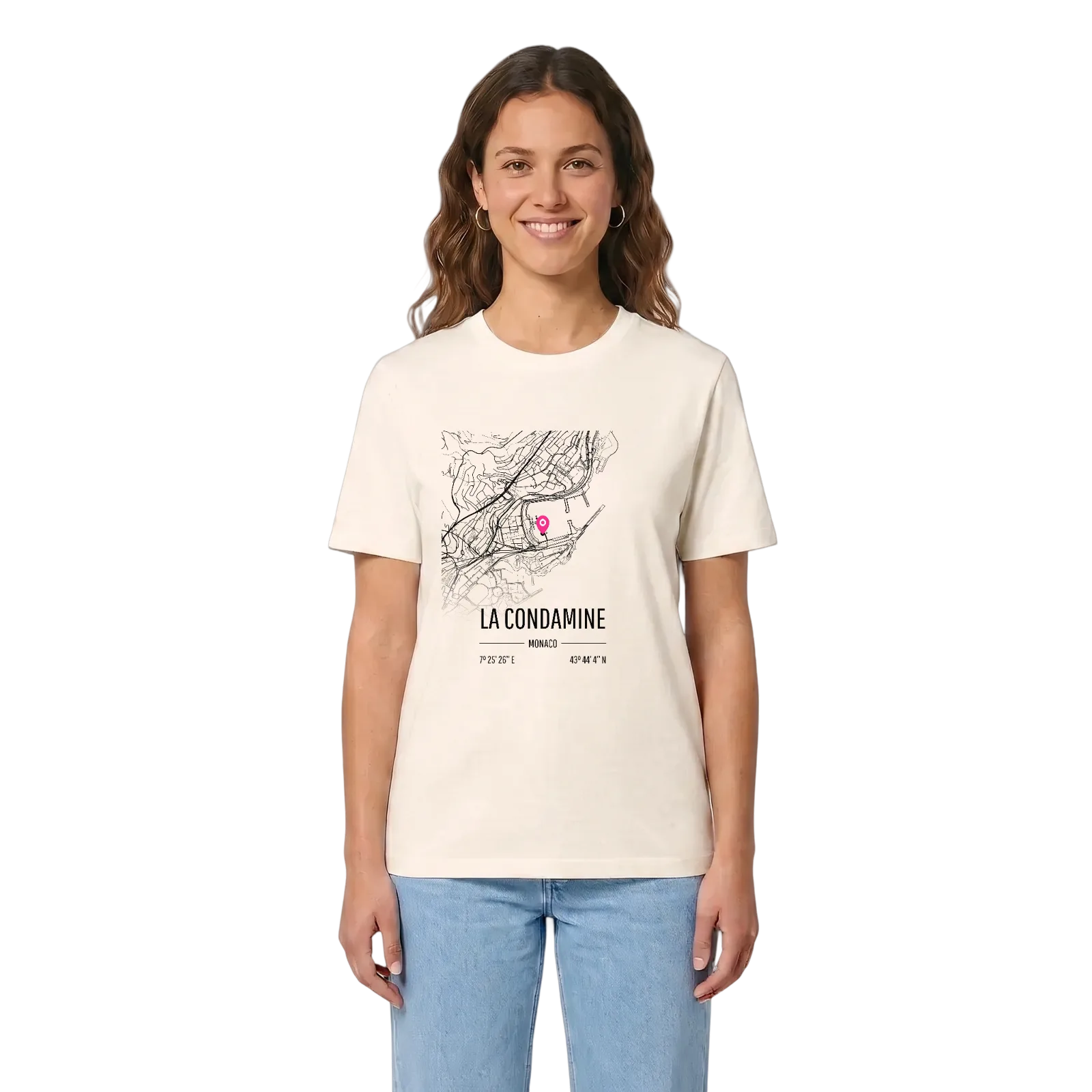 La Condamine karta t-shirt – Vintage White, i miljö