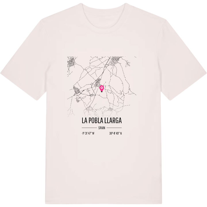 la Pobla Llarga karta t-shirt – t-shirt från PinShirt