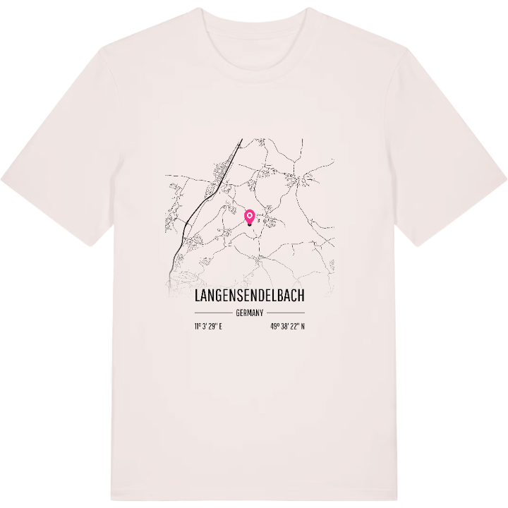 Langensendelbach karta t-shirt – t-shirt från PinShirt
