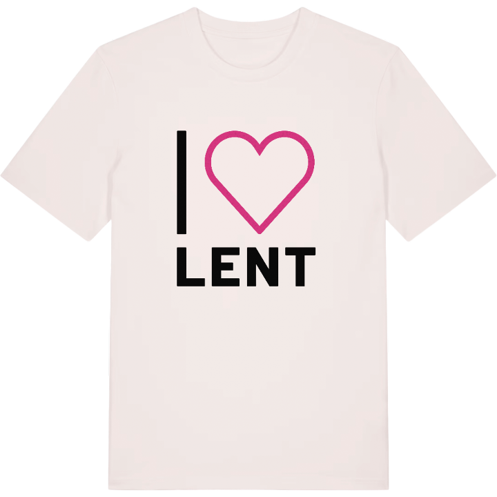 Jag älskar Lent t-shirt stort tryck – t-shirt från PinShirt