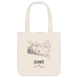 Levante karta tygkasse