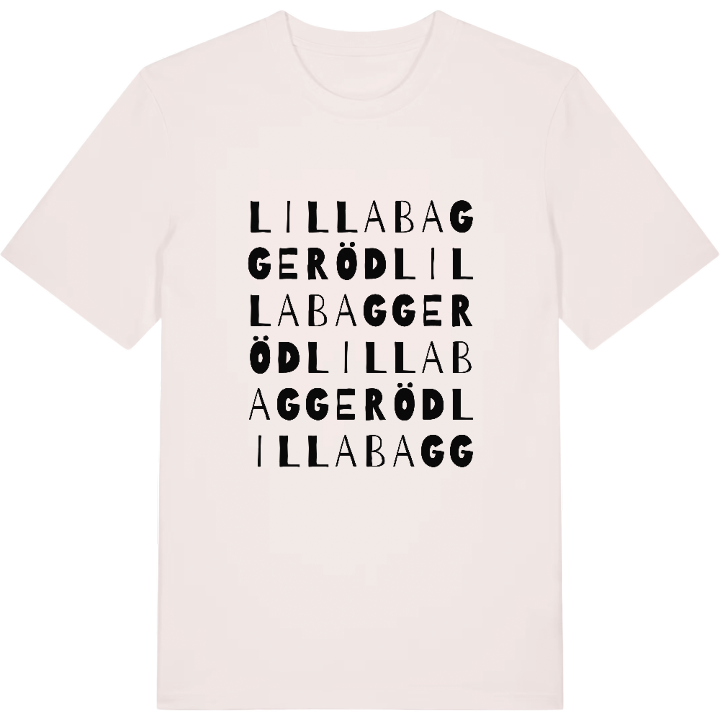 Lilla Baggeröd ordlek t-shirt – t-shirt från PinShirt