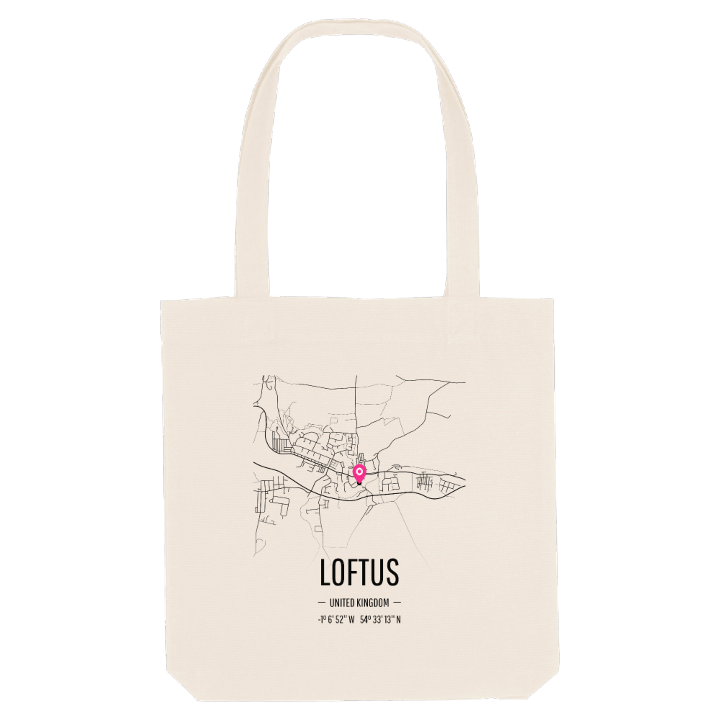 Loftus karta tygkasse – tygkasse från PinShirt