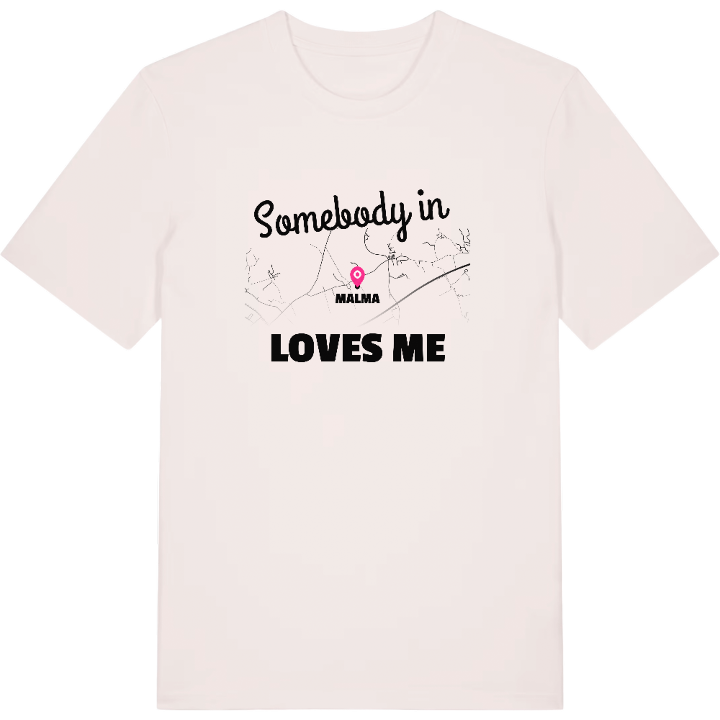 Någon i Malma älskar mig t-shirt – t-shirt från PinShirt