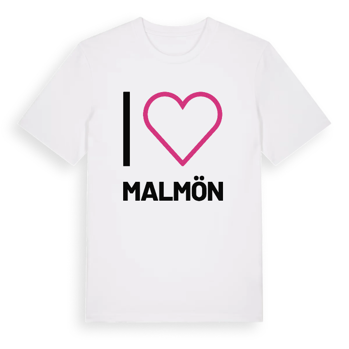 Jag älskar Malmön t-shirt stort tryck – t-shirt från PinShirt