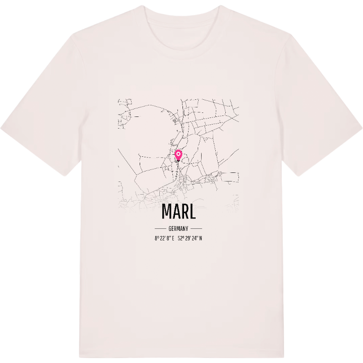 Marl karta t-shirt – t-shirt från PinShirt