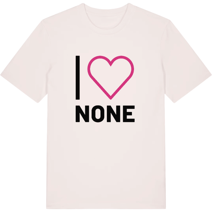 Jag älskar None t-shirt stort tryck – t-shirt från PinShirt