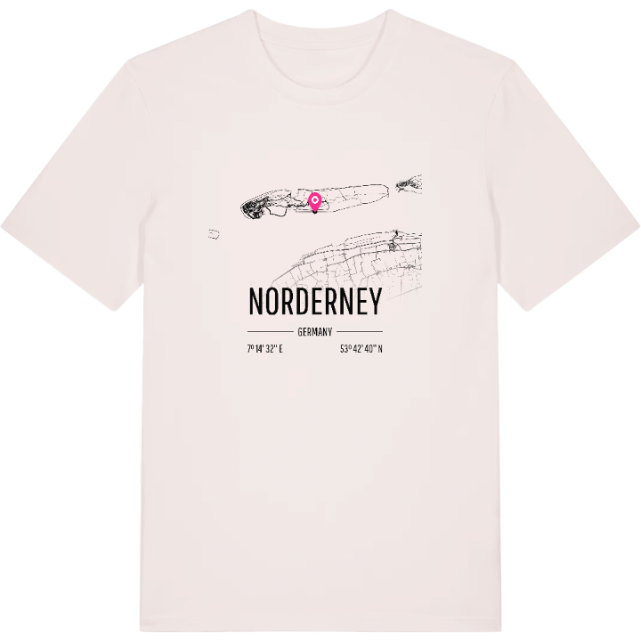 Norderney karta t-shirt – t-shirt från PinShirt