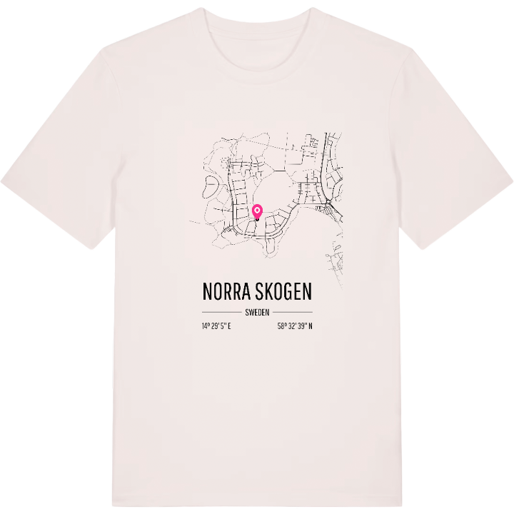 Norra Skogen karta t-shirt – t-shirt från PinShirt