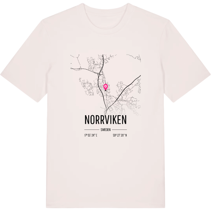 Norrviken karta t-shirt – t-shirt från PinShirt