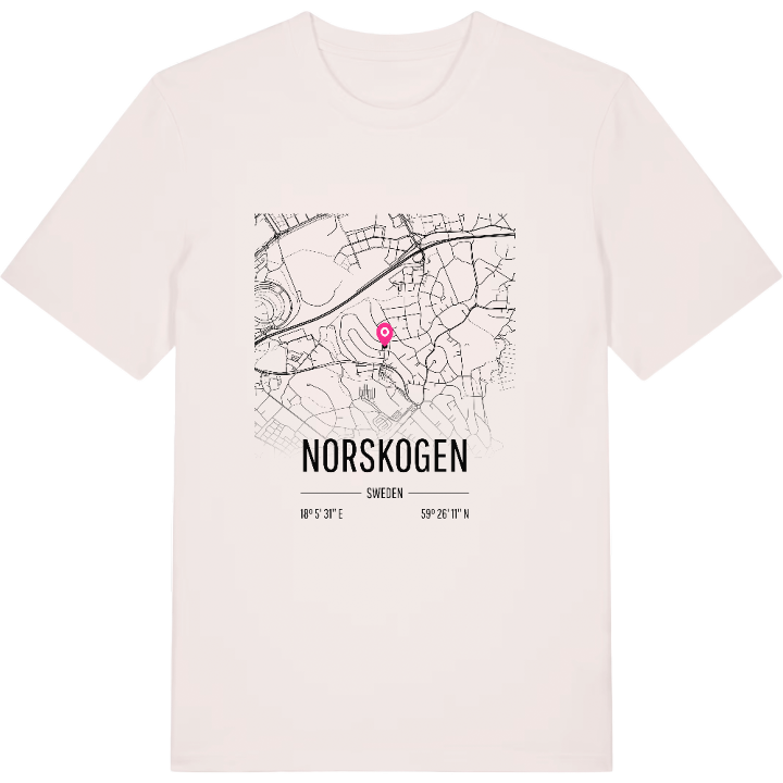 Norskogen karta t-shirt – t-shirt från PinShirt